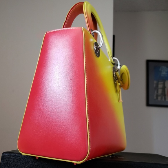 $6500 Lady Dior medium Cruise 2014 ombre yellow b - Picture 5 of 8